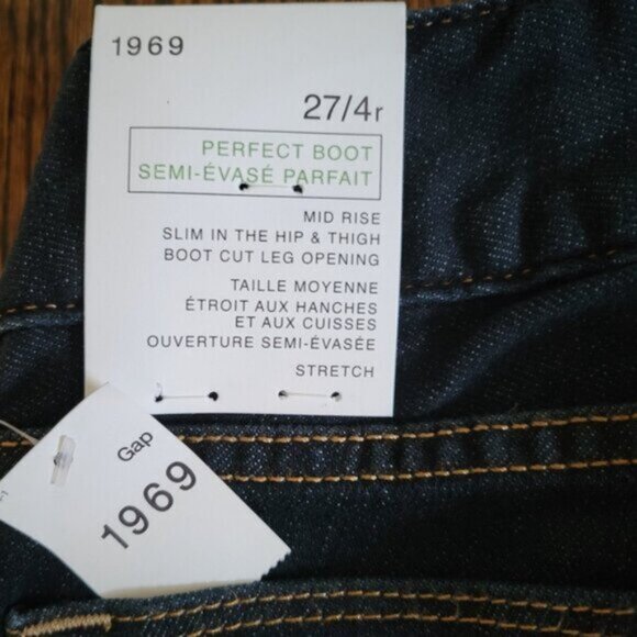 New GAP Perfect Boot Cut Jeans 1969 Women's Size 27 4r New With Tags NWT - Picture 8 of 9